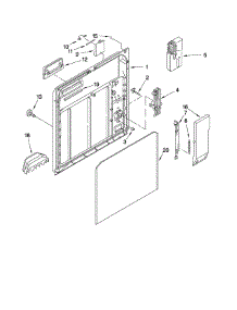 Inner Door Parts parts for Kenmore Dishwasher 665.13443K901 (66513443K901, 665 13443K901) from AppliancePartsPros.com