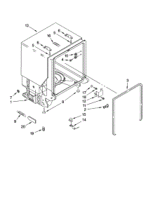 Tub And Frame Parts parts for Kenmore Dishwasher 665.13452K900 (66513452K900, 665 13452K900) from AppliancePartsPros.com
