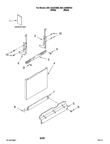Door And Panel Parts parts for Kenmore Dishwasher 665.13452K900 (66513452K900, 665 13452K900) from AppliancePartsPros.com