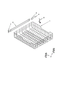 Upper Rack And Track Parts parts for Kenmore Dishwasher 665.13462K900 (66513462K900, 665 13462K900) from AppliancePartsPros.com