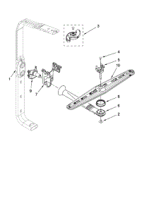 Upper Wash And Rinse Parts parts for Kenmore Dishwasher 665.13462K900 (66513462K900, 665 13462K900) from AppliancePartsPros.com