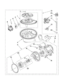 Pump And Motor Parts parts for Kenmore Dishwasher 665.13462K901 (66513462K901, 665 13462K901) from AppliancePartsPros.com