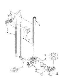 Fill, Drain, And Overfill Parts parts for Kenmore Dishwasher 665.13462K902 (66513462K902, 665 13462K902) from AppliancePartsPros.com
