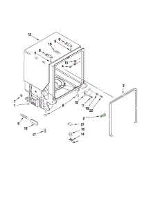 Tub And Frame Parts parts for Kenmore Dishwasher 665.13462K903 (66513462K903, 665 13462K903) from AppliancePartsPros.com