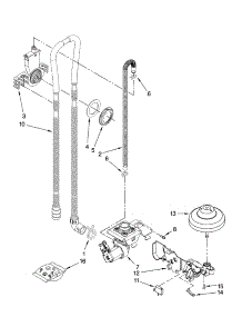 Fill, Drain, And Overfill Parts parts for Kenmore Dishwasher 665.13469K900 (66513469K900, 665 13469K900) from AppliancePartsPros.com