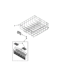 Lower Rack Parts parts for Kenmore Dishwasher 665.13469K903 (66513469K903, 665 13469K903) from AppliancePartsPros.com