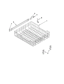 Upper Rack And Track Parts parts for Kenmore Dishwasher 665.13469K903 (66513469K903, 665 13469K903) from AppliancePartsPros.com