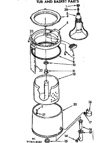 Tub And Basket Parts parts for Kenmore Washer 110.74414200 (11074414200, 110 74414200) from AppliancePartsPros.com