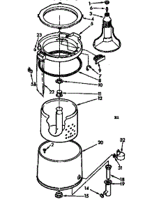 Tub, Basket, And Agitator parts for Kenmore Washer 110.74414420 (11074414420, 110 74414420) from AppliancePartsPros.com