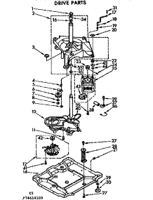 Drive Parts parts for Kenmore Washer 110.74414600 (11074414600, 110 74414600) from AppliancePartsPros.com