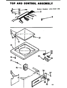Top And Control Assembly parts for Kenmore Washer 110.74451100 (11074451100, 110 74451100) from AppliancePartsPros.com