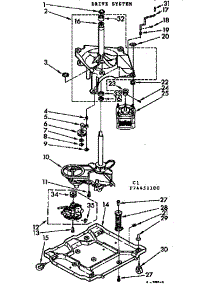 Drive System parts for Kenmore Washer 110.74451100 (11074451100, 110 74451100) from AppliancePartsPros.com