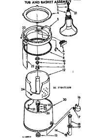 Tub & Basket Assembly parts for Kenmore Washer 110.74471100 (11074471100, 110 74471100) from AppliancePartsPros.com
