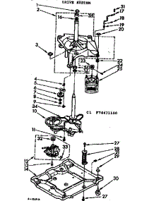 Drive System parts for Kenmore Washer 110.74471100 (11074471100, 110 74471100) from AppliancePartsPros.com