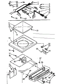 Top And Control Assembly parts for Kenmore Washer 110.74490400 (11074490400, 110 74490400) from AppliancePartsPros.com