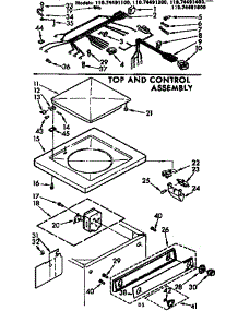 Top & Control Assembly parts for Kenmore Washer 110.74491200 (11074491200, 110 74491200) from AppliancePartsPros.com