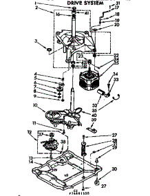 Drive System parts for Kenmore Washer 110.74491200 (11074491200, 110 74491200) from AppliancePartsPros.com