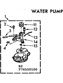 Water Pump parts for Kenmore Washer 110.74550100 (11074550100, 110 74550100) from AppliancePartsPros.com