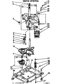 Drive System parts for Kenmore Washer 110.74550100 (11074550100, 110 74550100) from AppliancePartsPros.com