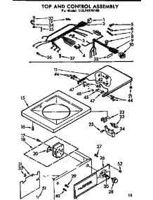 Top And Console parts for Kenmore Washer 110.74570100 (11074570100, 110 74570100) from AppliancePartsPros.com