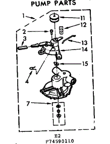 Pump Parts parts for Kenmore Washer 110.74590110 (11074590110, 110 74590110) from AppliancePartsPros.com