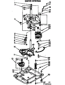 Drive System parts for Kenmore Washer 110.74590110 (11074590110, 110 74590110) from AppliancePartsPros.com