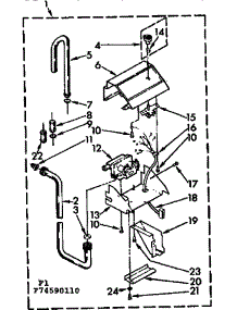 Water System parts for Kenmore Washer 110.74590110 (11074590110, 110 74590110) from AppliancePartsPros.com