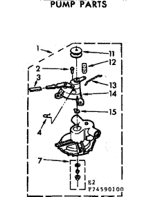 Pump Parts parts for Kenmore Washer 110.74590400 (11074590400, 110 74590400) from AppliancePartsPros.com