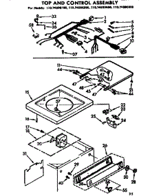 Top And Control Assembly parts for Kenmore Washer 110.74590400 (11074590400, 110 74590400) from AppliancePartsPros.com