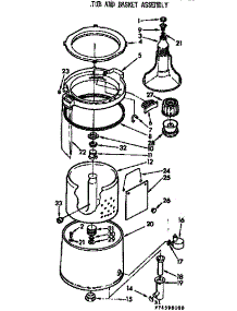 Tub And Basket Assembly parts for Kenmore Washer 110.74590400 (11074590400, 110 74590400) from AppliancePartsPros.com