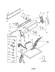 Top And Console parts for Kenmore Dryer 110.74612200 (11074612200, 110 74612200) from AppliancePartsPros.com