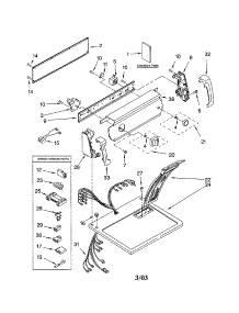 Top And Console parts for Kenmore Dryer 110.74632300 (11074632300, 110 74632300) from AppliancePartsPros.com