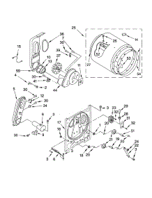 Bulkhead Parts parts for Kenmore Dryer 110.74632301 (11074632301, 110 74632301) from AppliancePartsPros.com