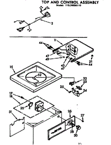 Top And Control Assembly parts for Kenmore Washer 110.74650110 (11074650110, 110 74650110) from AppliancePartsPros.com