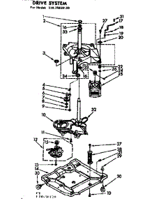 Drive System parts for Kenmore Washer 110.74650120 (11074650120, 110 74650120) from AppliancePartsPros.com