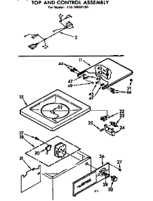 Top And Control Assembly parts for Kenmore Washer 110.74650120 (11074650120, 110 74650120) from AppliancePartsPros.com