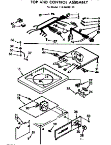 Top & Console Assembly parts for Kenmore Washer 110.74670110 (11074670110, 110 74670110) from AppliancePartsPros.com
