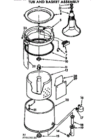Tub & Basket Assembly parts for Kenmore Washer 110.74670120 (11074670120, 110 74670120) from AppliancePartsPros.com