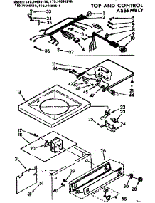 Top And Control Assembly parts for Kenmore Washer 110.74690110 (11074690110, 110 74690110) from AppliancePartsPros.com