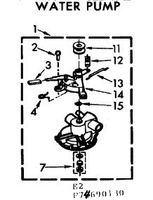 Water Pump Automatic Washers 3 Port Plastic parts for Kenmore Washer 110.74690130 (11074690130, 110 74690130) from AppliancePartsPros.com