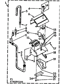 Water System parts for Kenmore Washer 110.74690400 (11074690400, 110 74690400) from AppliancePartsPros.com
