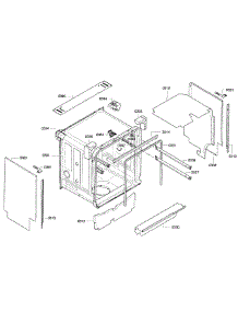 Cabinet parts for Kenmore Dishwasher 630.13003016 (63013003016, 630 13003016) from AppliancePartsPros.com