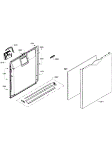 Door Assy parts for Kenmore Dishwasher 630.13909012 (63013909012, 630 13909012) from AppliancePartsPros.com