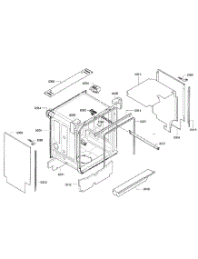 Cabinet parts for Kenmore Dishwasher 630.13993012 (63013993012, 630 13993012) from AppliancePartsPros.com