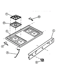 Main Top parts for Kenmore Range 628.7859094 (6287859094, 628 7859094) from AppliancePartsPros.com