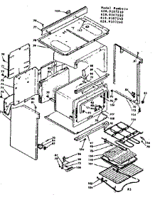 Body Assembly parts for Kenmore Range 628.9107220 (6289107220, 628 9107220) from AppliancePartsPros.com
