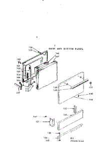Door And Bottom Panel parts for Kenmore Cooktop 628.9107510 (6289107510, 628 9107510) from AppliancePartsPros.com