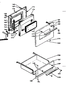Door & Drawer parts for Kenmore Range 628.9137160 (6289137160, 628 9137160) from AppliancePartsPros.com