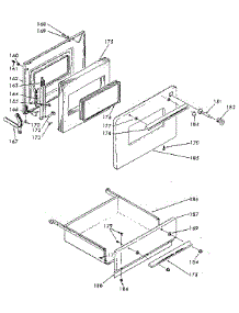 Door And Drawer parts for Kenmore Cooktop 628.9137263 (6289137263, 628 9137263) from AppliancePartsPros.com