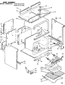 Body Assembly parts for Kenmore Range 628.9137710 (6289137710, 628 9137710) from AppliancePartsPros.com